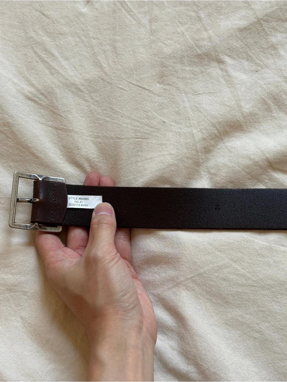 Wallace & Barnes Dark Brown Leather Belt Size 34